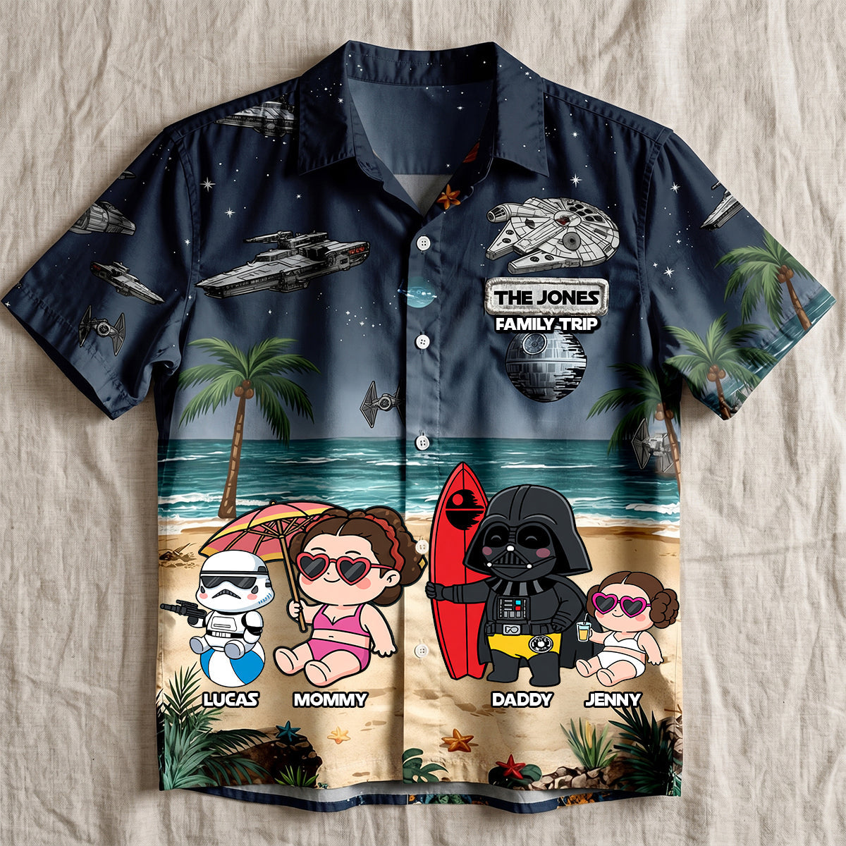 Space Family Summer Vacation Hawaiian Shirt - Personalized Matching Gifts For Family 04qhtn180626