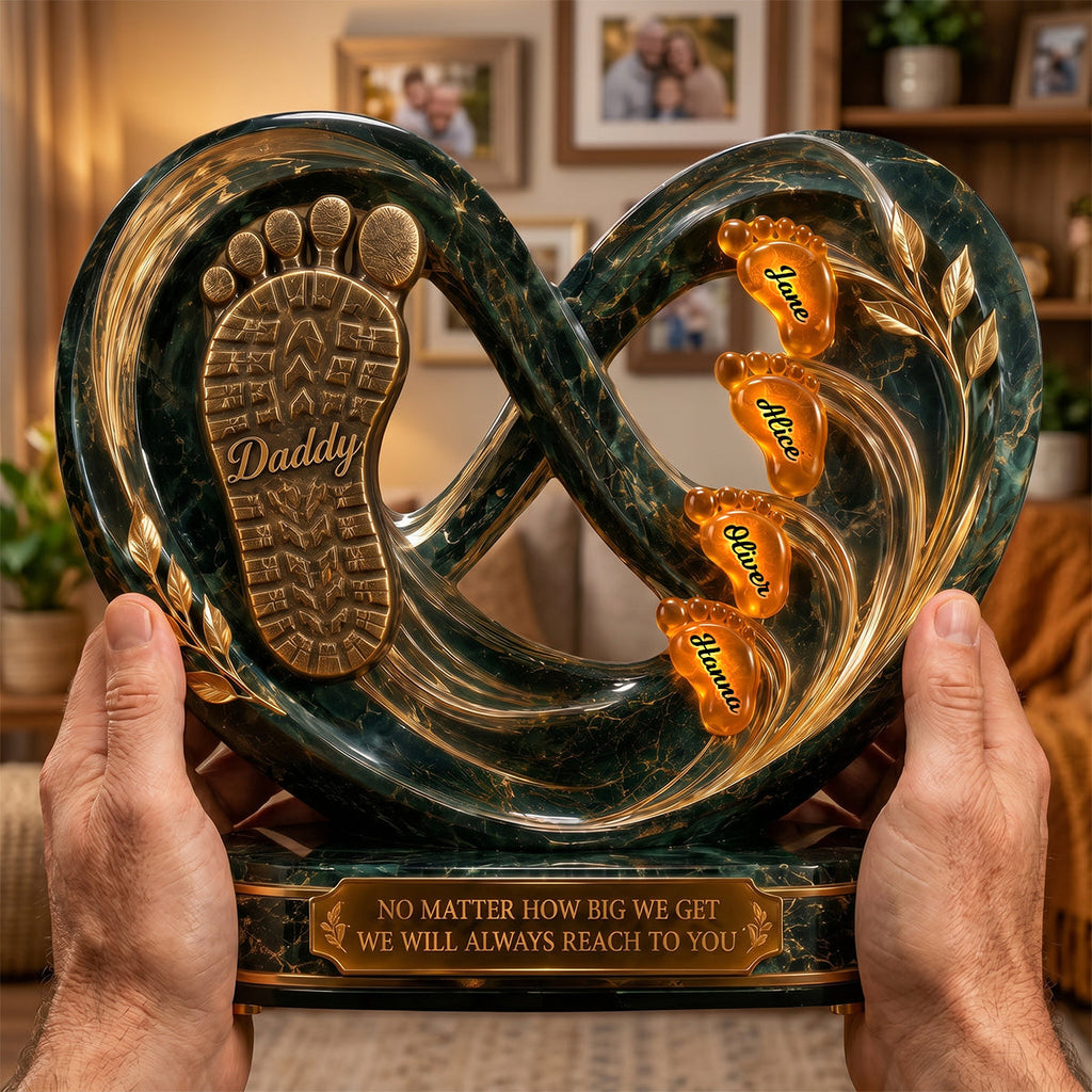 Footprints Acrylic Plaque - Personalized Gifts For Dads 04todh120526