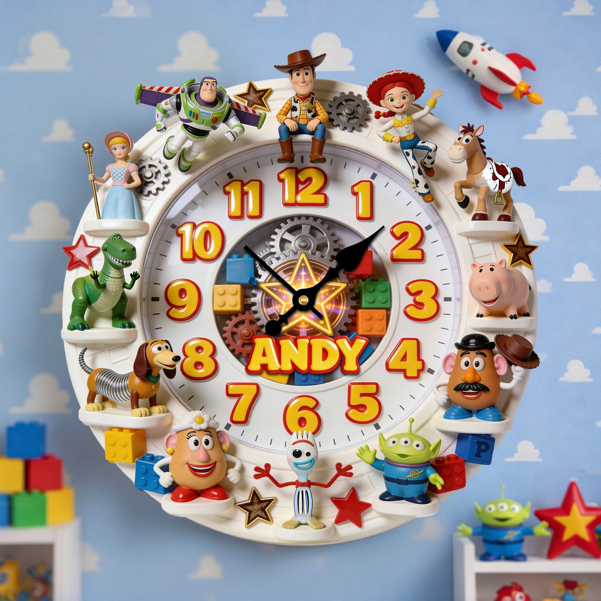 Adorable Characters Hanging Wall Clock - Personalized Gifts 02nalu140326