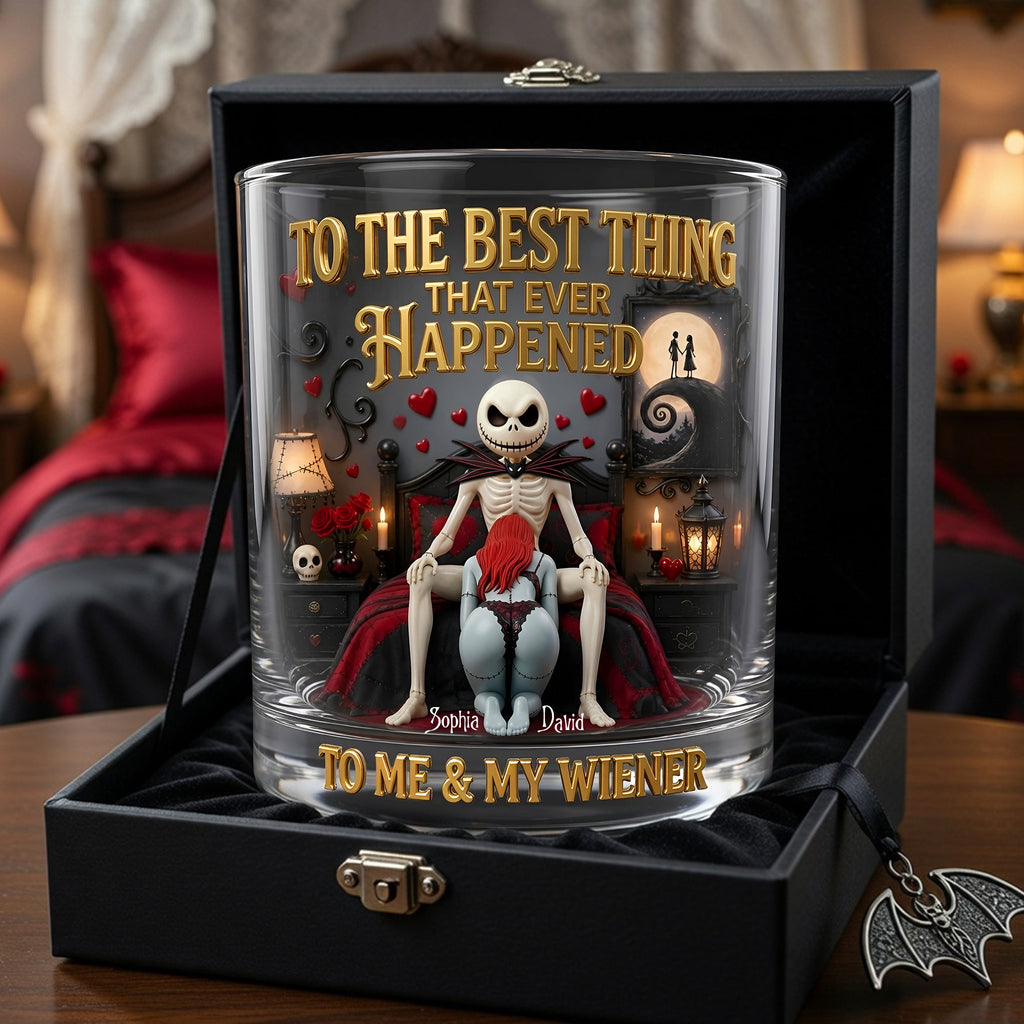 Naughty Gothic Couple Round Glass - Personalized Gifts For Couple 05tylu080626