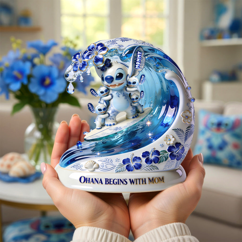 Motherhood Surfing Paradise Acrylic Plaque - Personalized Gifts For Mom 022PGDH130426
