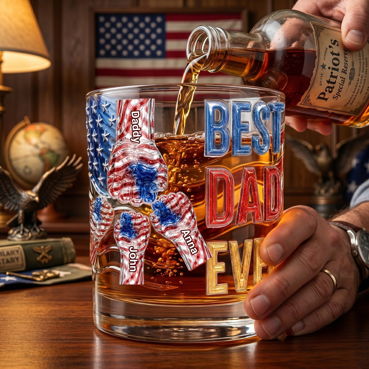 Power Fist Drinking Glass - Personalized Gifts For Dads 06ohlu220526