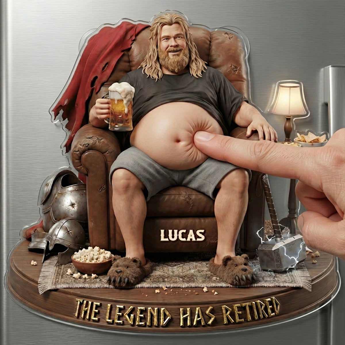 The Legend Has Retired Anti-collision Acrylic Fridge Magnet - Personalized Gifts 04natn190626