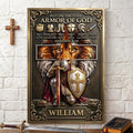 Kneeling Knight Jesus Printed Metal Sign - Personalized Gifts For Christians 01hulu030626