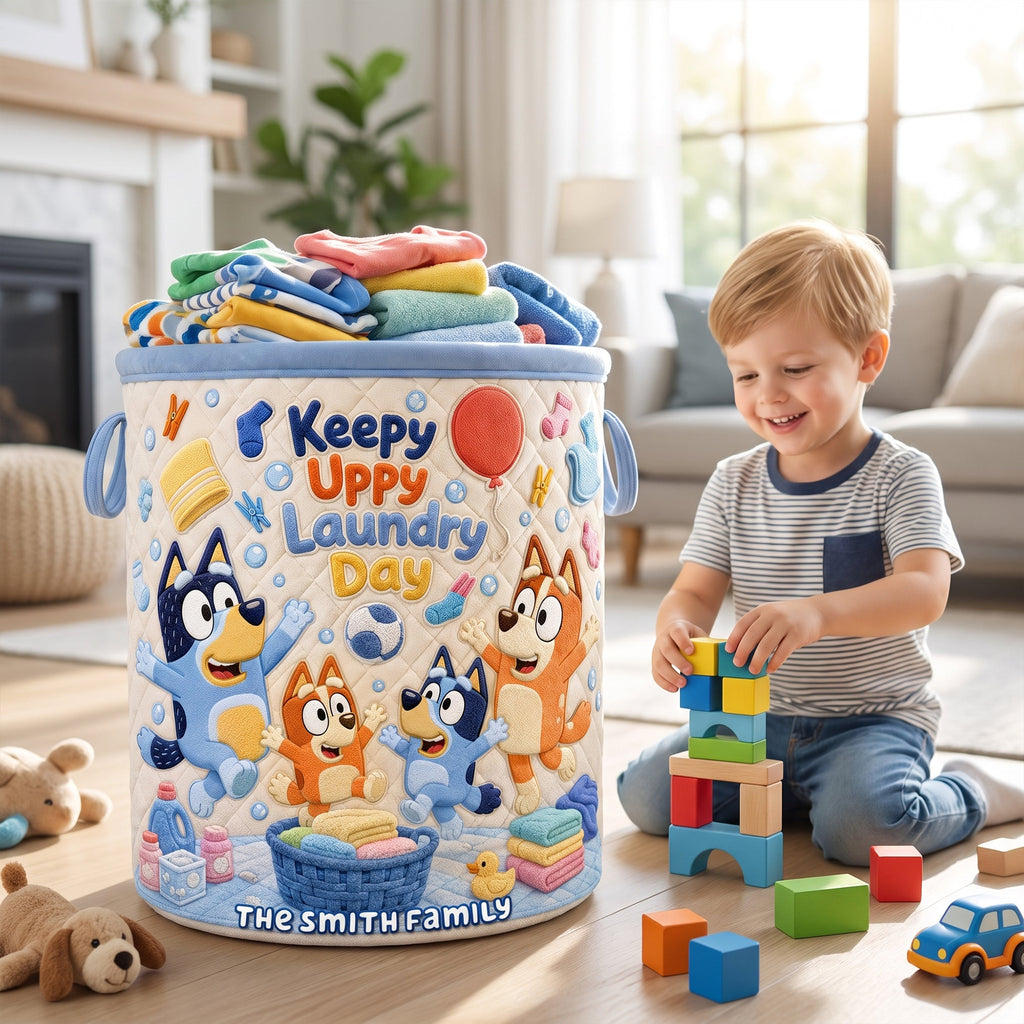 Happy Family Laundry Basket - Personalized Gift For Family 01NAQN140726