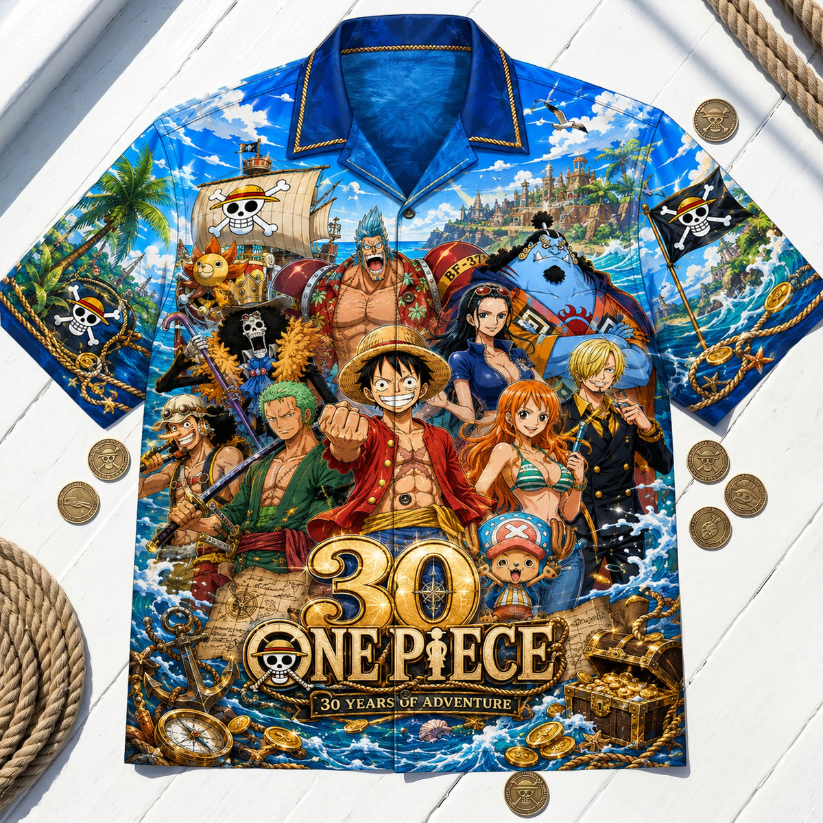 30 Years Of Adventure Hawaiian Shirt - Personalized Gifts For Anime Lovers 05nalu110626