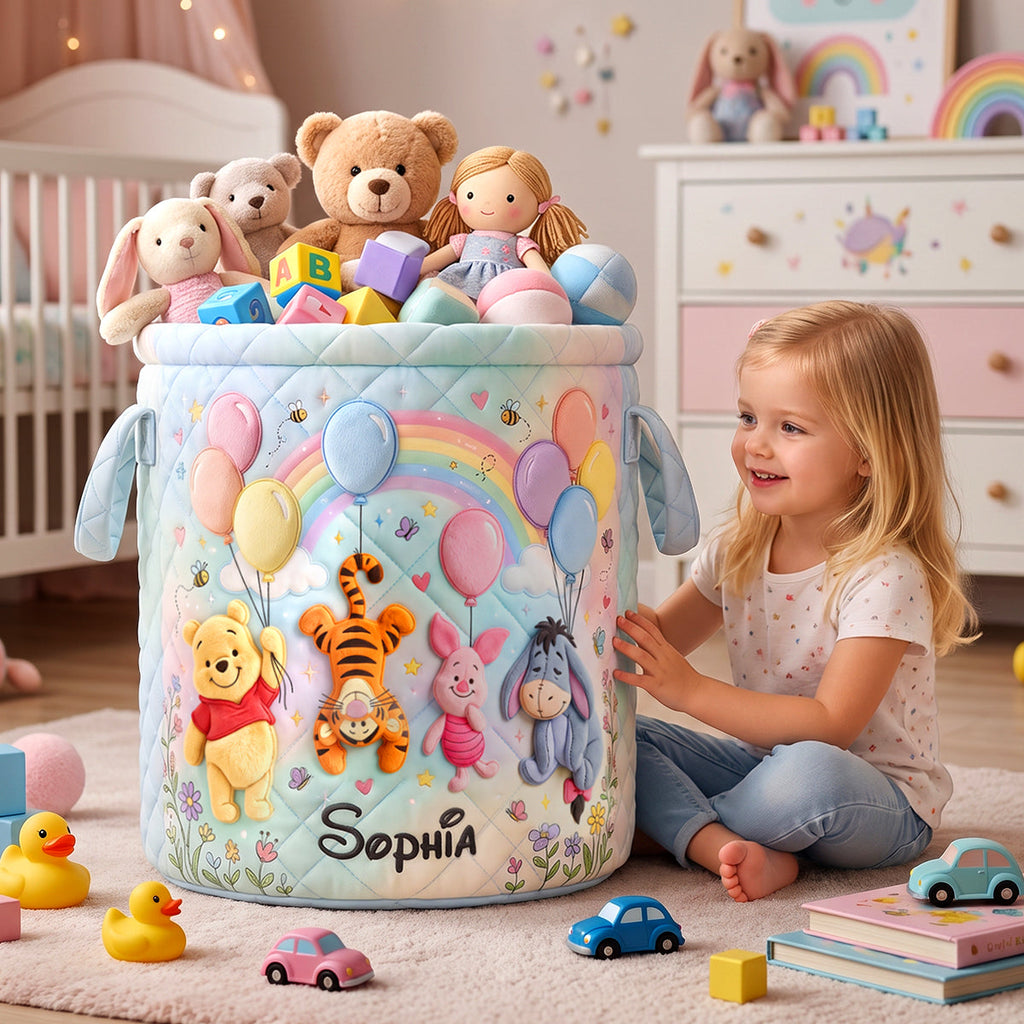 Woodland Friends Laundry Basket - Personalized Gifts 02nadh160726