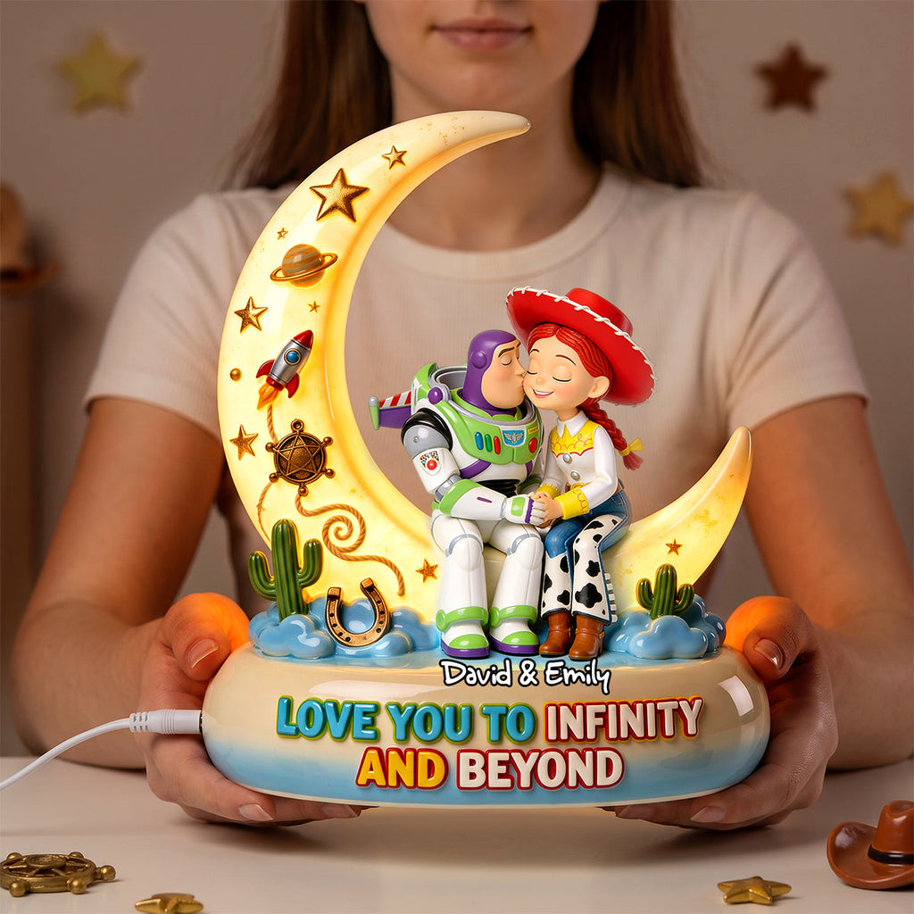 Love You To Infinity And Beyond Acrylic Light Box - Personalized Gifts For Couple 03todh260626
