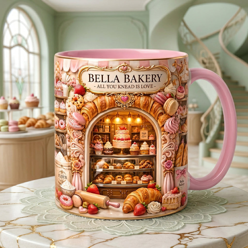 Bake With Love Accent Mug - Personalized Gifts For Bakers 02HATA260626