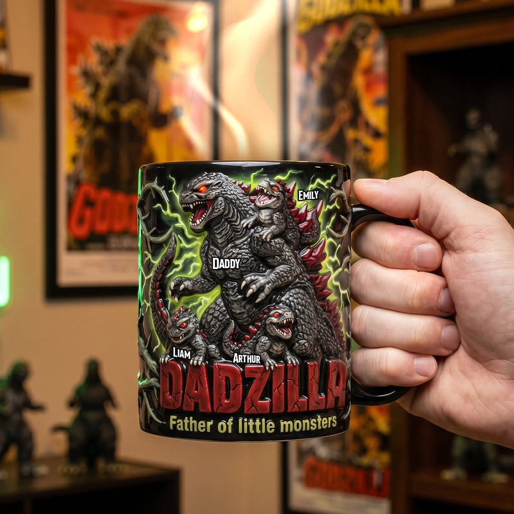 Giant Creature Dad Magic Mug - Personalized Gifts For Dads 01padh230526
