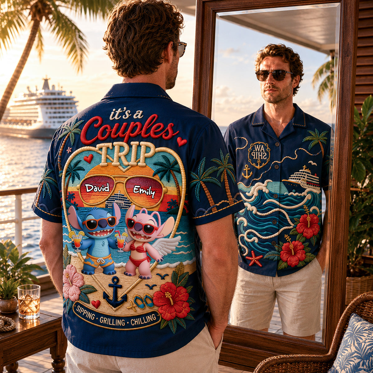 Couple Trip Hawaiian Shirt - Personalized Gifts For Couple 01padh220626
