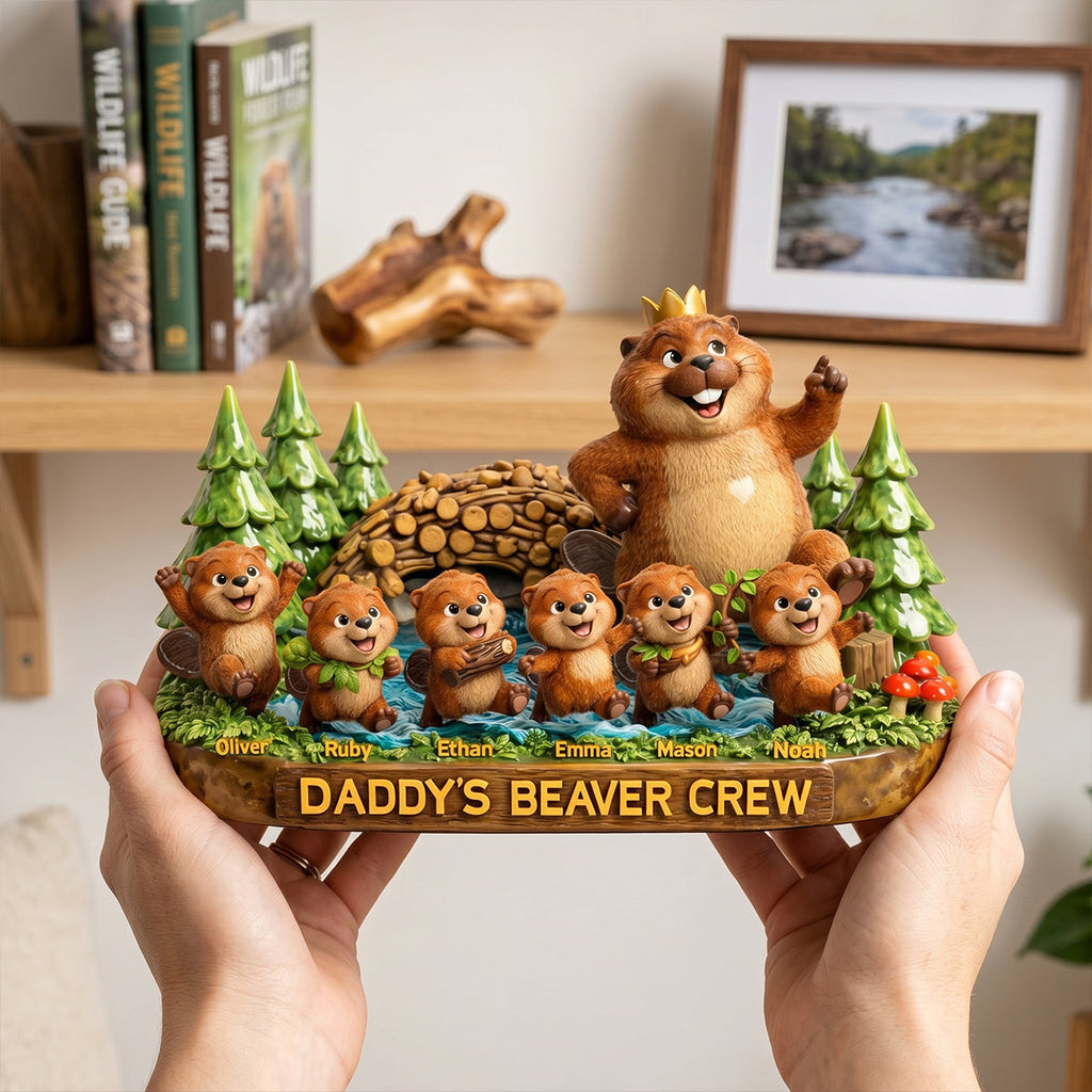 Dad And His Little Adventures Crew Acrylic Plaque - Personalized Gifts For Dads 02totn010526