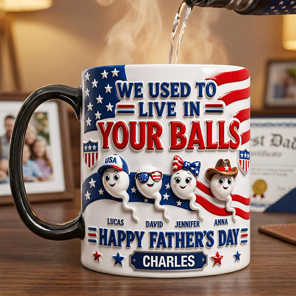 USA Sperm Dad Magic Mug - Personalized Gifts For Father's Day Magic Mug 03TYTA290426