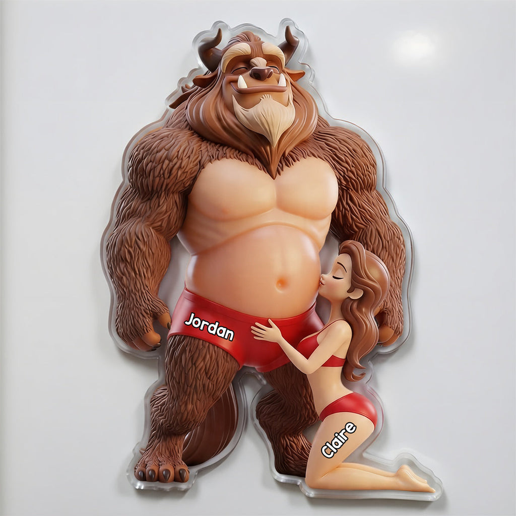 Playful Couple Anti-collision Fridge Magnet - Personalized Gift For Couples 02OHDT160626