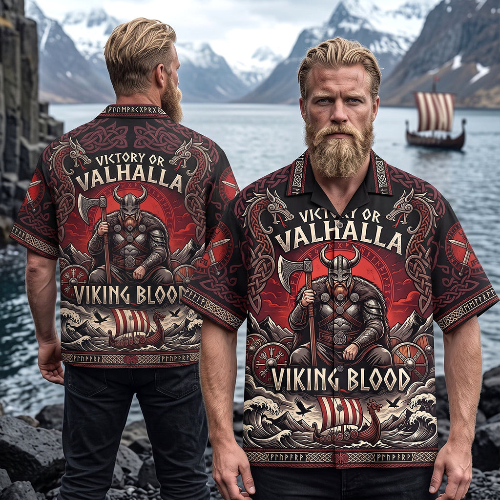 Viking Blood Hawaiian Shirt - Personalized Gifts 01patn170726