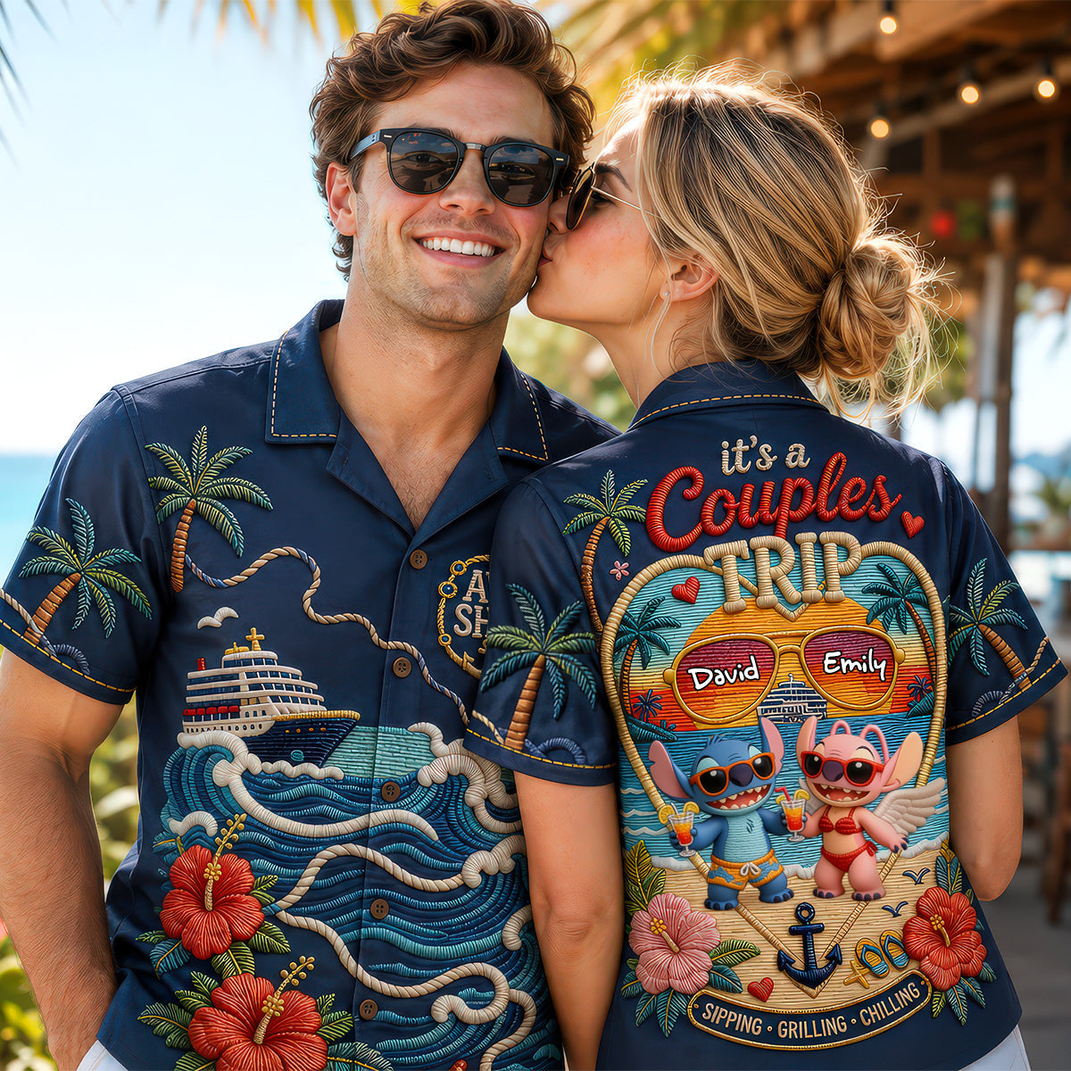 Couple Trip Hawaiian Shirt - Personalized Gifts For Couple 01padh220626