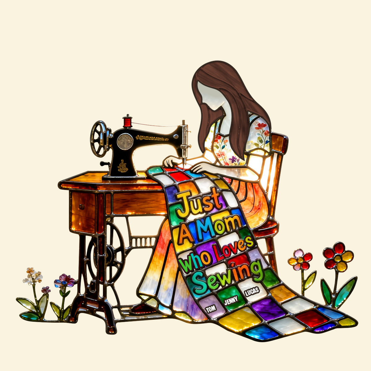 Mom’s Sewing Corner Suncatcher - Personalized Gifts For Mom 04OHTN250326