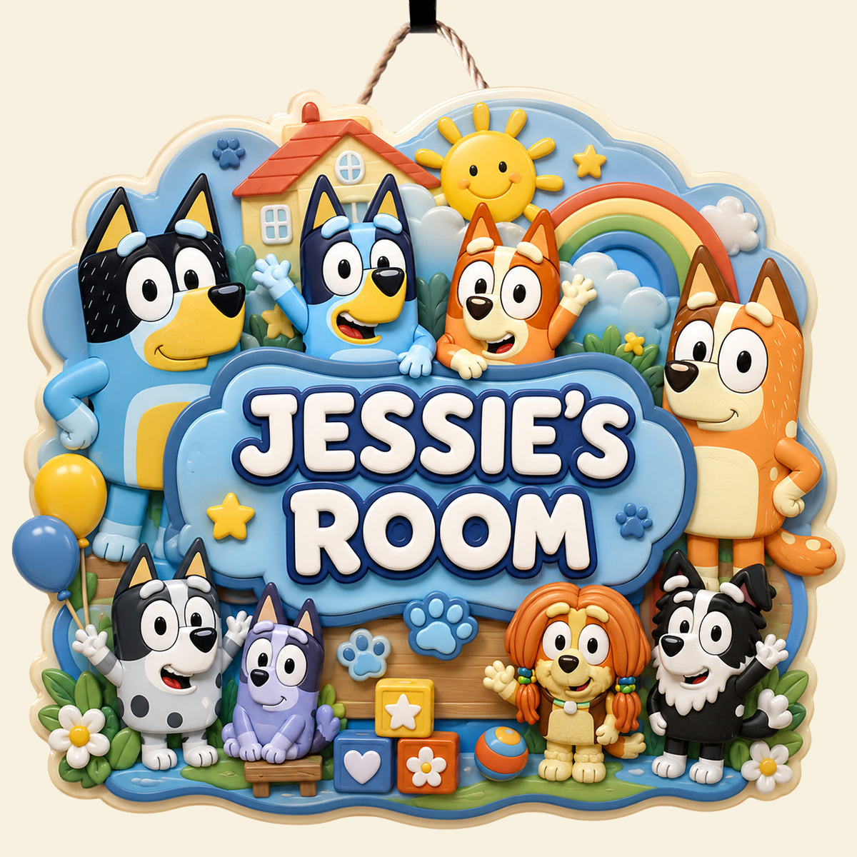 Cartoon Puppy Kids Acrylic Sign - Personalized Gifts 03NADT080726