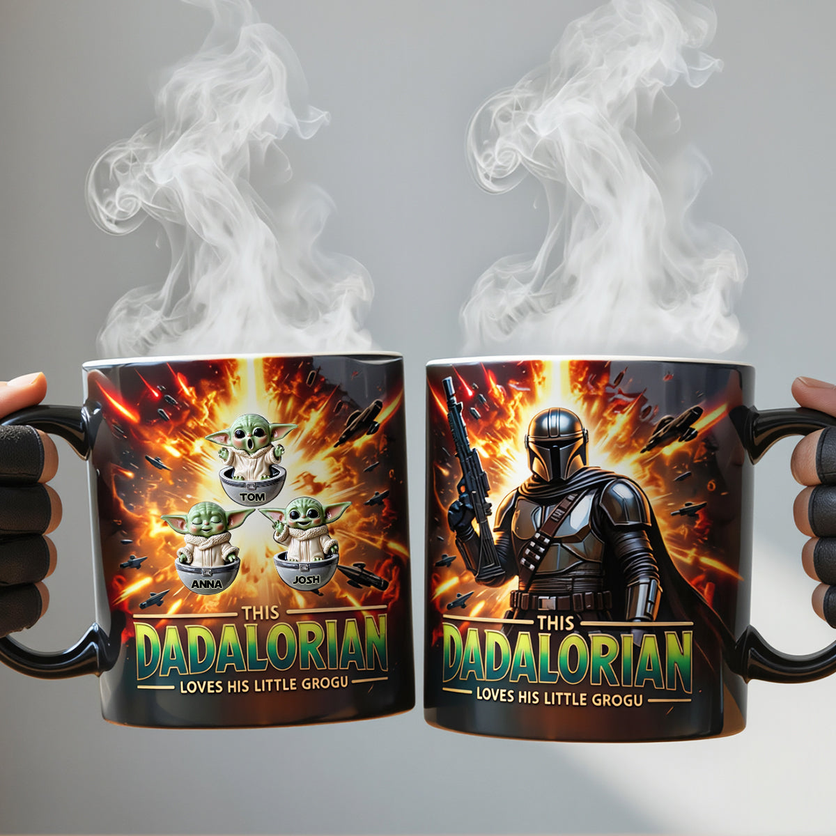 Dad And Kids Magic Coffee Mug - Personalized Gifts For Dad 040todt080626