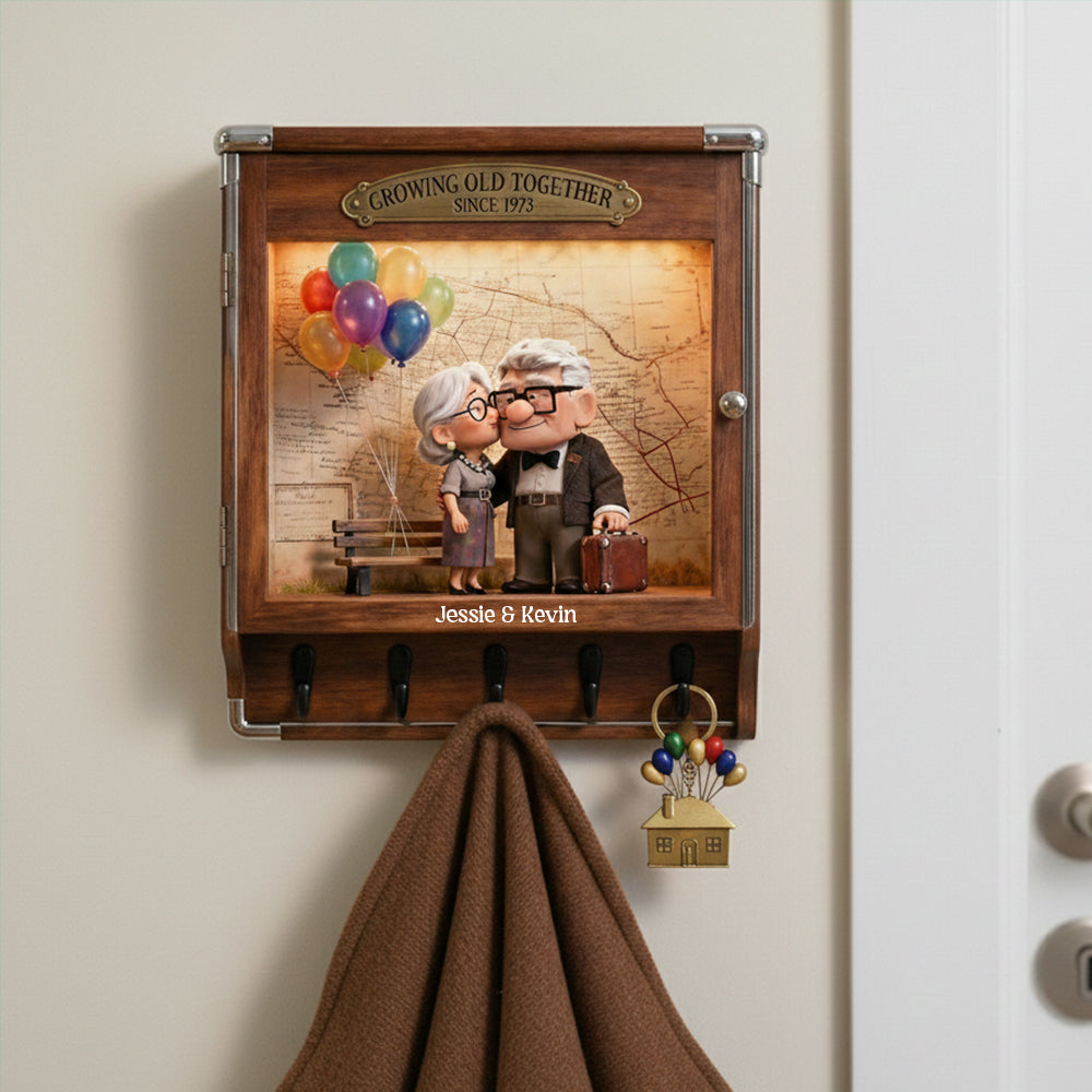 Old Couple Acrylic Key Hanger - Personalized Gifts For Couple 041tgta130126
