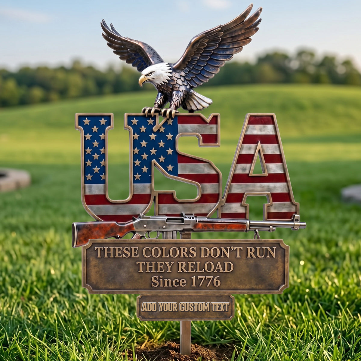 2nd Amendment Metal Sign, Personalized Gifts For Patriots 01qhtn300526
