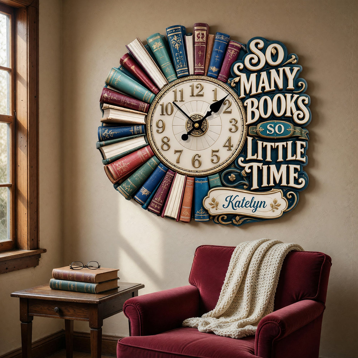 So Many Books So Little Time Hanging Wall Clock - Personalized Gifts For Book Lovers 03huqn220626
