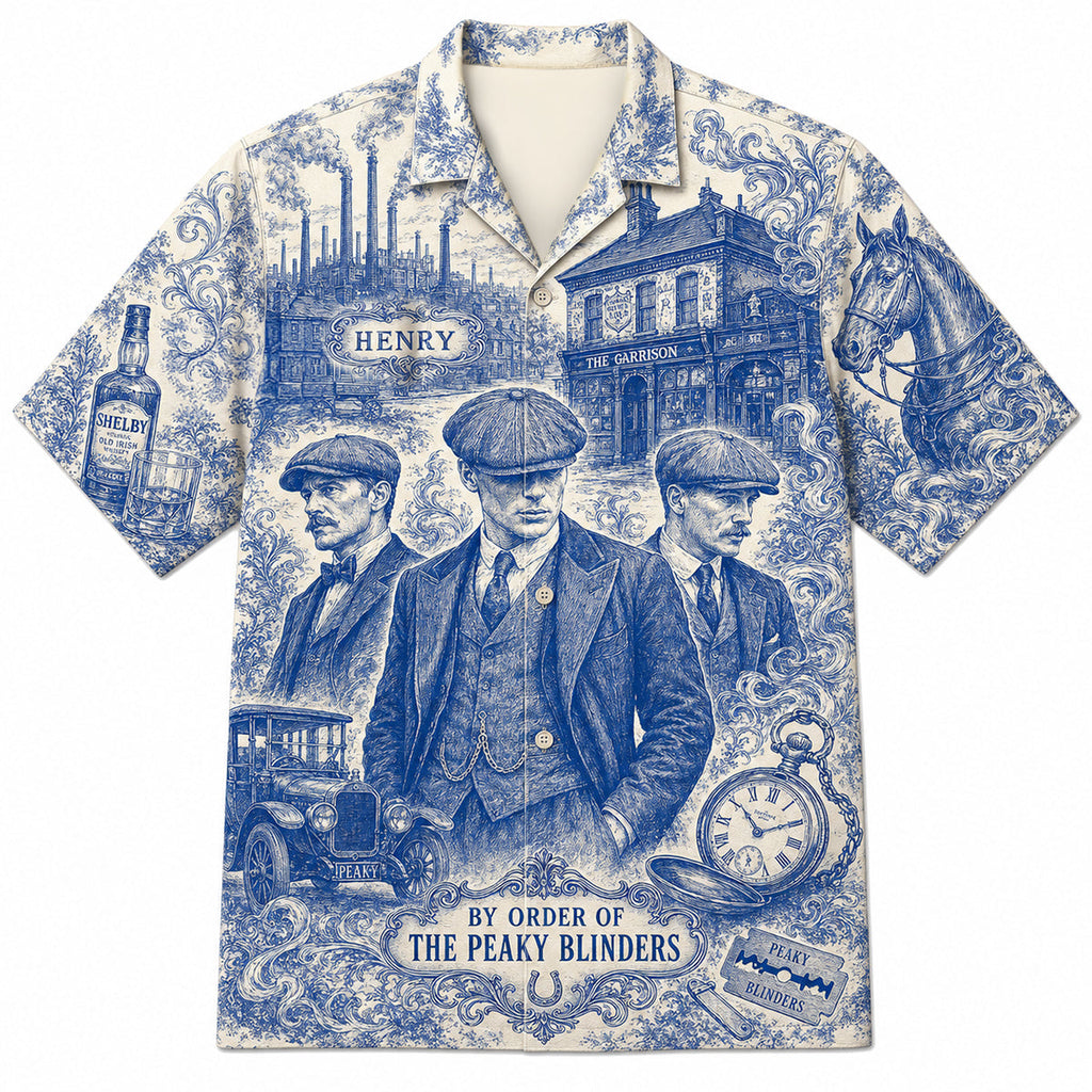 Toile de Jouy Hawaiian Shirt - Personalized Gifts 03hatn040726