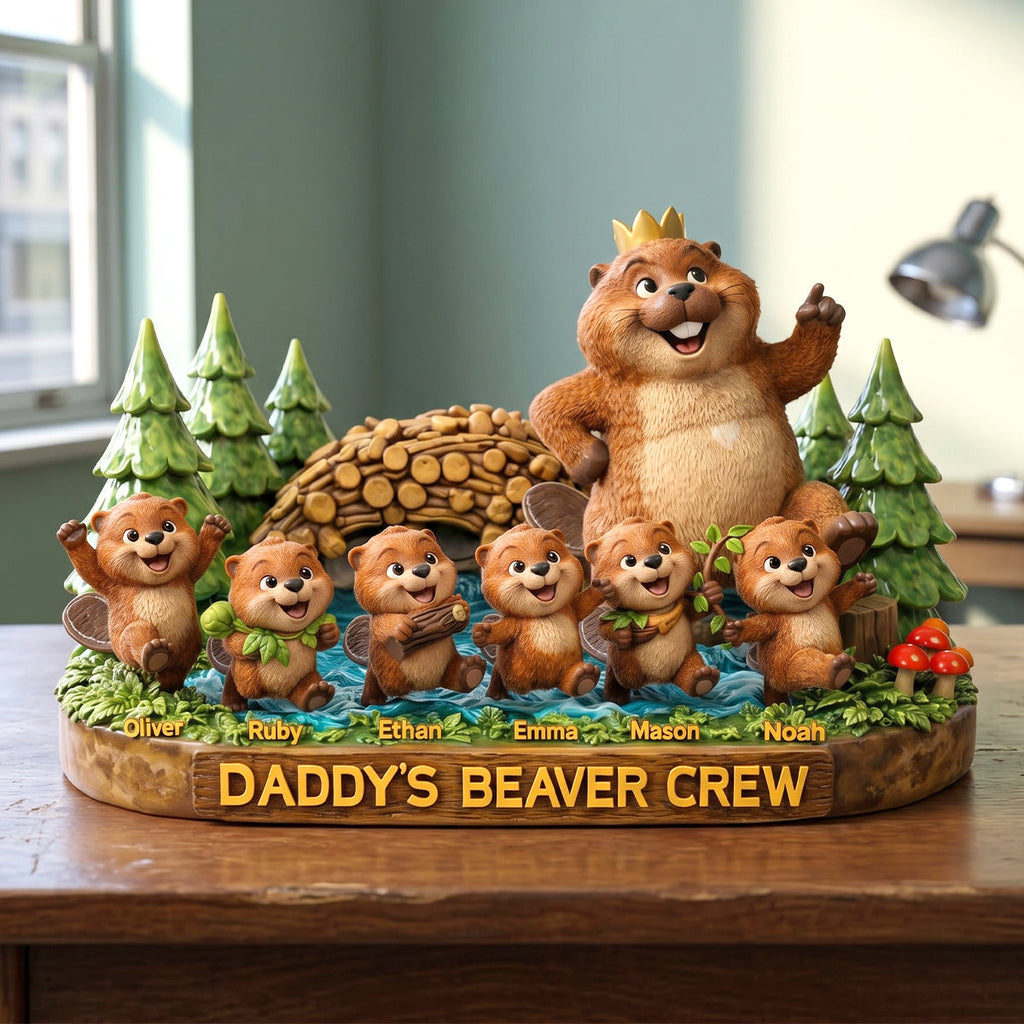 Dad And His Little Adventures Crew Acrylic Plaque - Personalized Gifts For Dads 02totn010526