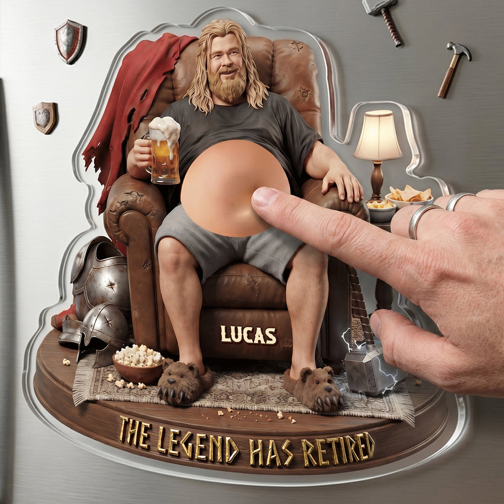 The Legend Has Retired Anti-collision Acrylic Fridge Magnet - Personalized Gifts 04natn190626