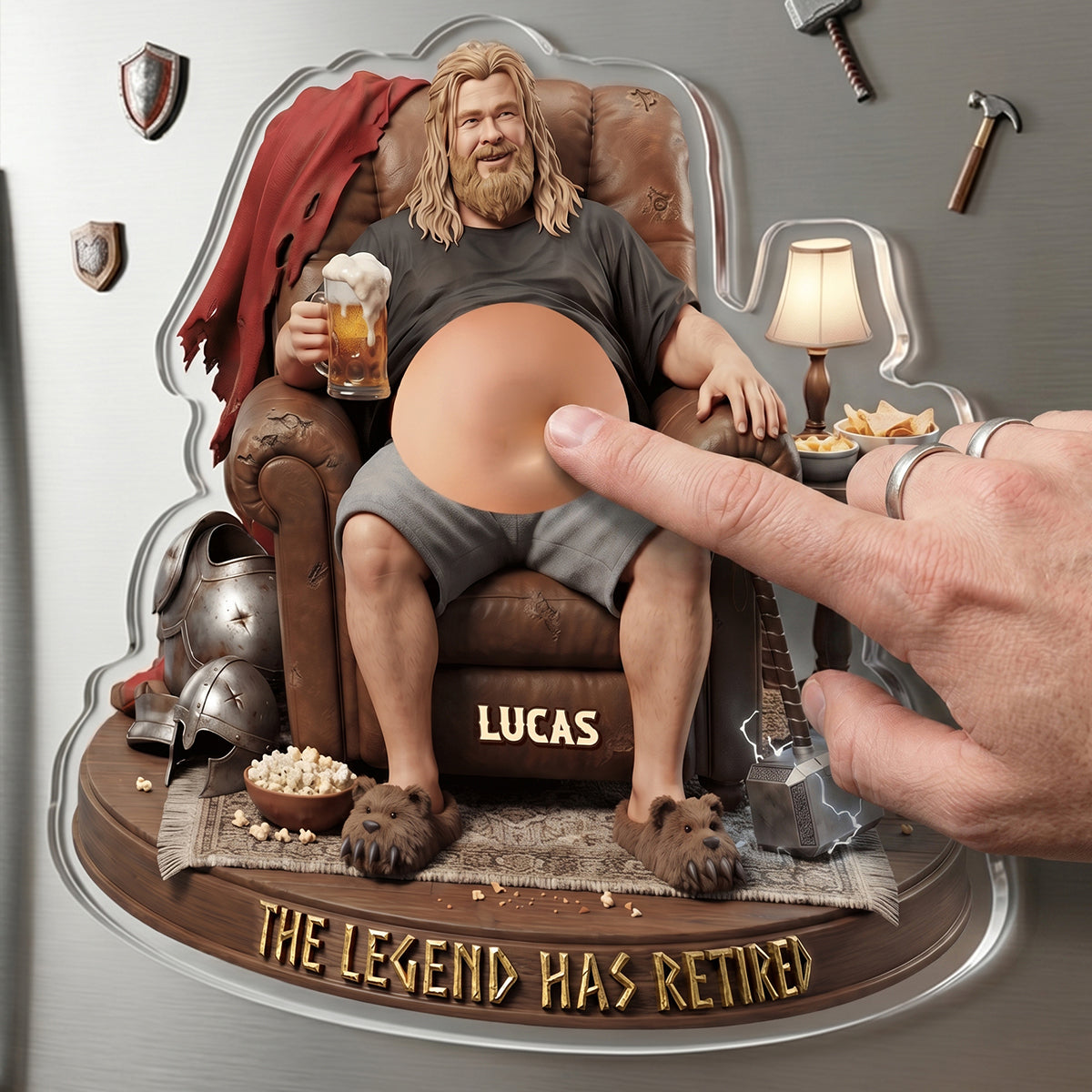 The Legend Has Retired Anti-collision Acrylic Fridge Magnet - Personalized Gifts 04natn190626