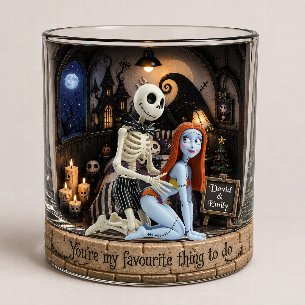 Funny Couple Round Glass - Personalized Gifts For Couple 01TOQN300626