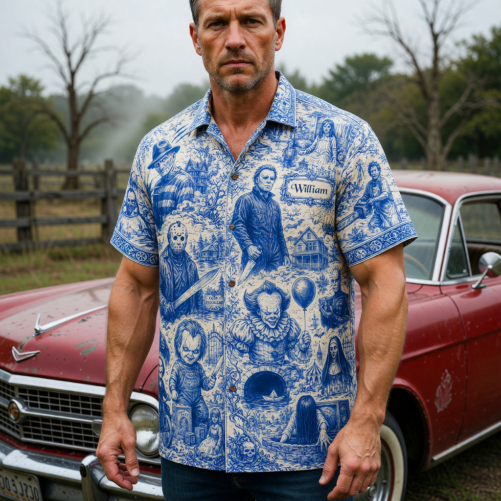 Retro Horror Hawaiian Shirt Personalized Gifts For Horror Lovers 01HUQN220626