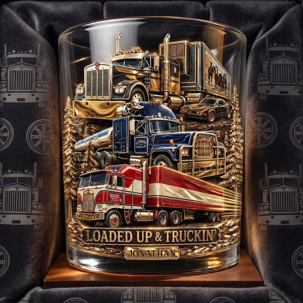 Legendary Truck Drinking Glass - Personalized Gifts For Truckers 03qhlu220626