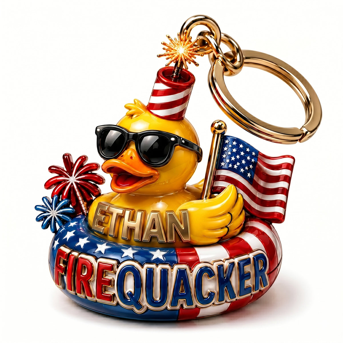 Celebrated 4th Of July Keychain - Personalized Gifts For Patriots 03todt270526