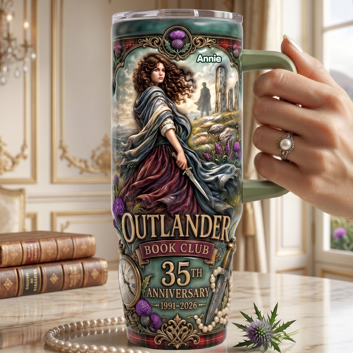 Fantasy Time Traveler 40oz Tumbler With Handle - Personalized Gifts 01qhlu240626