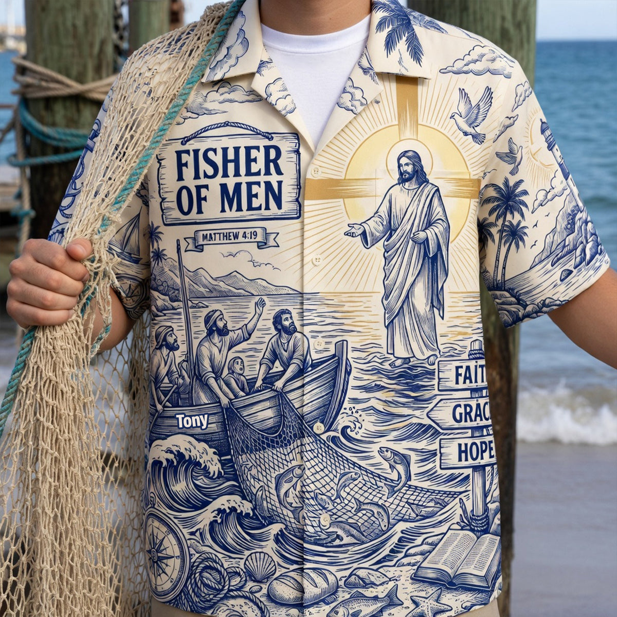 Jesus Fisher of Men Hawaiian Shirt – Personalized Gifts For Christian 05tylu300626