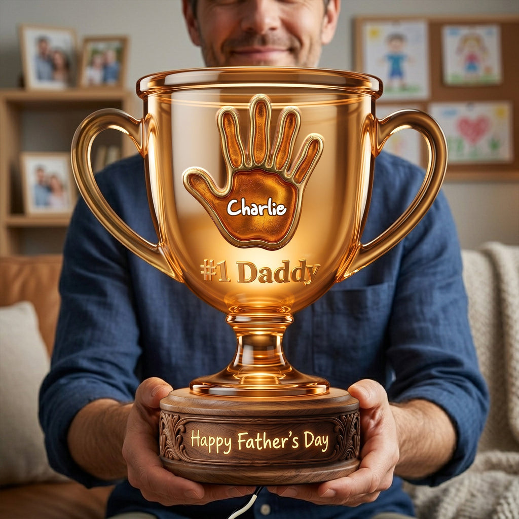 Best Dad Trophy Acrylic Light Box - Personalized Gifts For Father 02palu160426