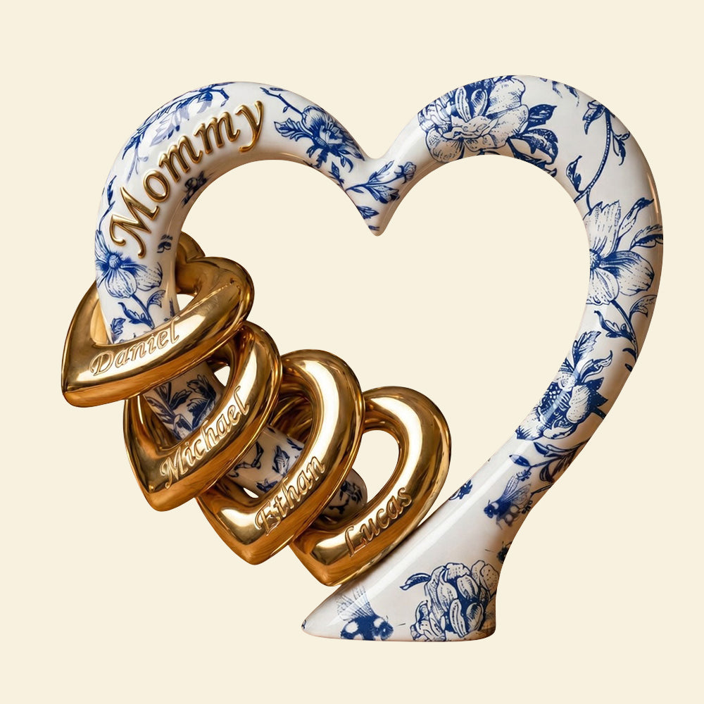 Toile de Jouy Mommy's Acrylic Plaque Personalized Gifts For Mom 01PADT080426