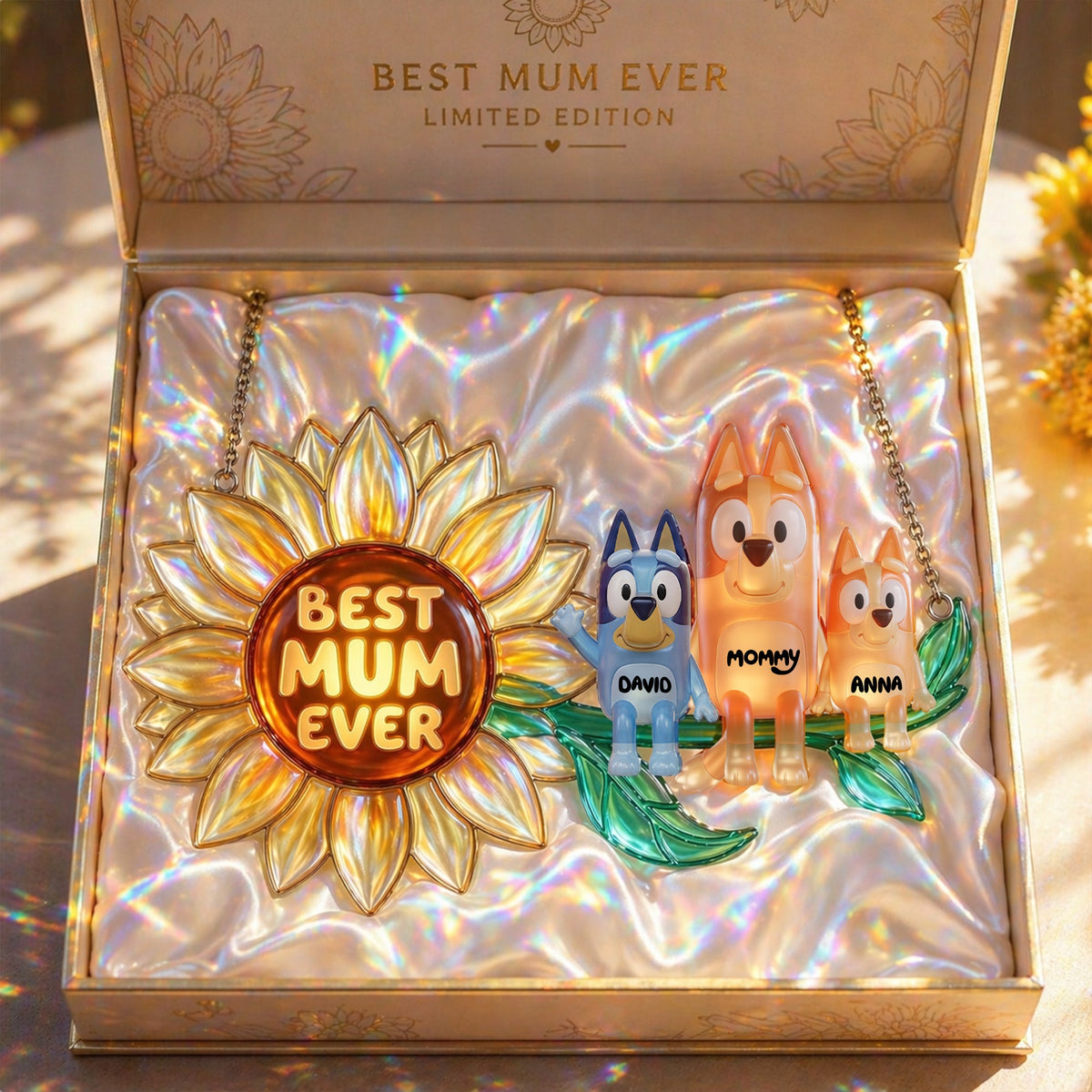 Best Mum Ever - Personalized Gifts For Mom Suncatcher Ornament 02nalu230426