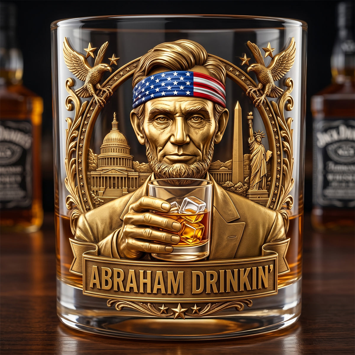 Bold & Memorable Round Glass - Personalized Anniversary Gifts 02HUDT120626