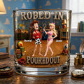 Roped In & Chilling Whiskey Glass - Personalized Gifts For Couple 04TOLU190626
