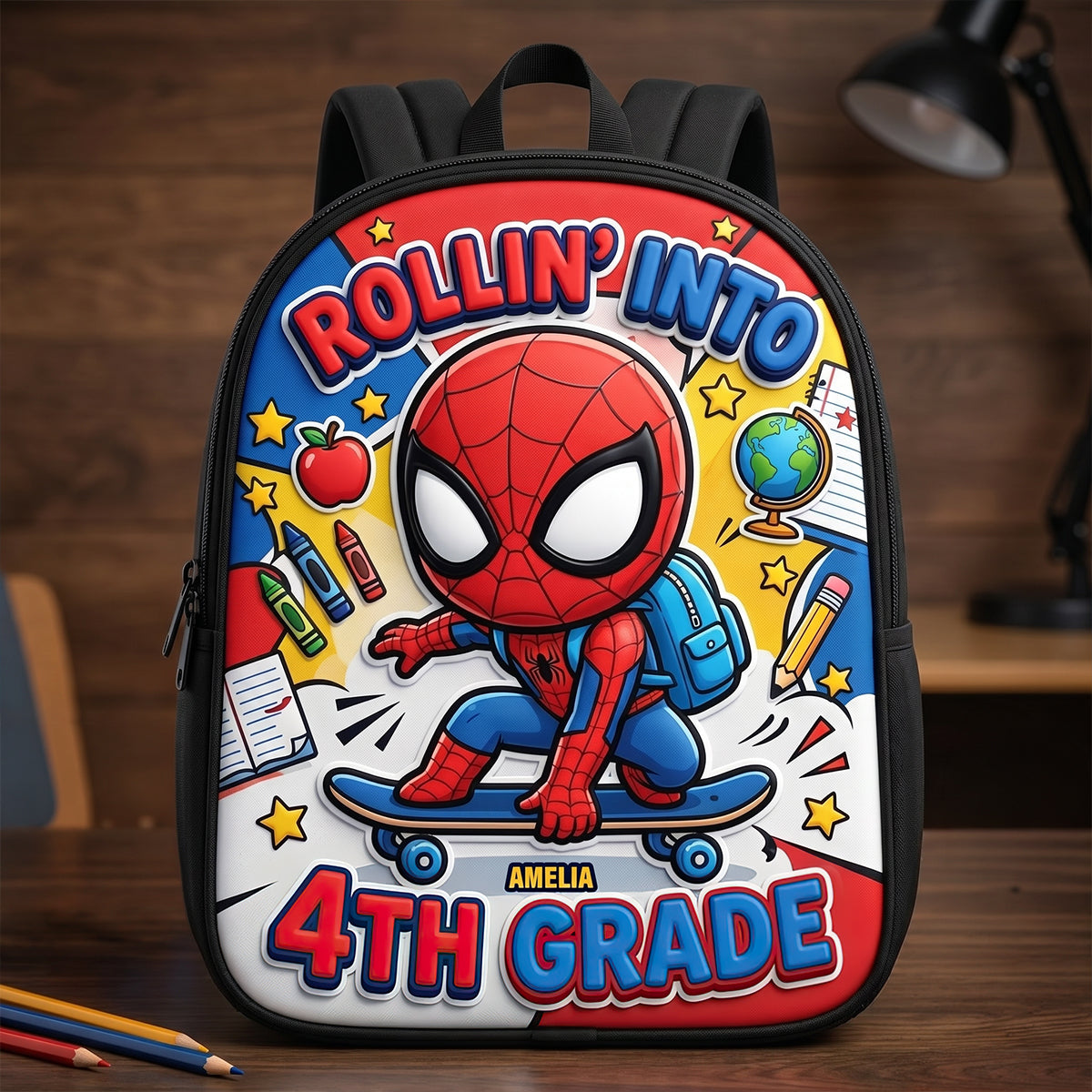 Little Skater Hero Backpack - Personalized Gifts For Kids 04NADT300626