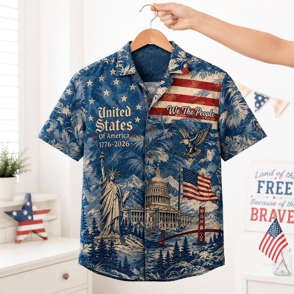Land Of The Free Hawaiian Shirt - Personalized Gifts For Patriots 02PALU260526