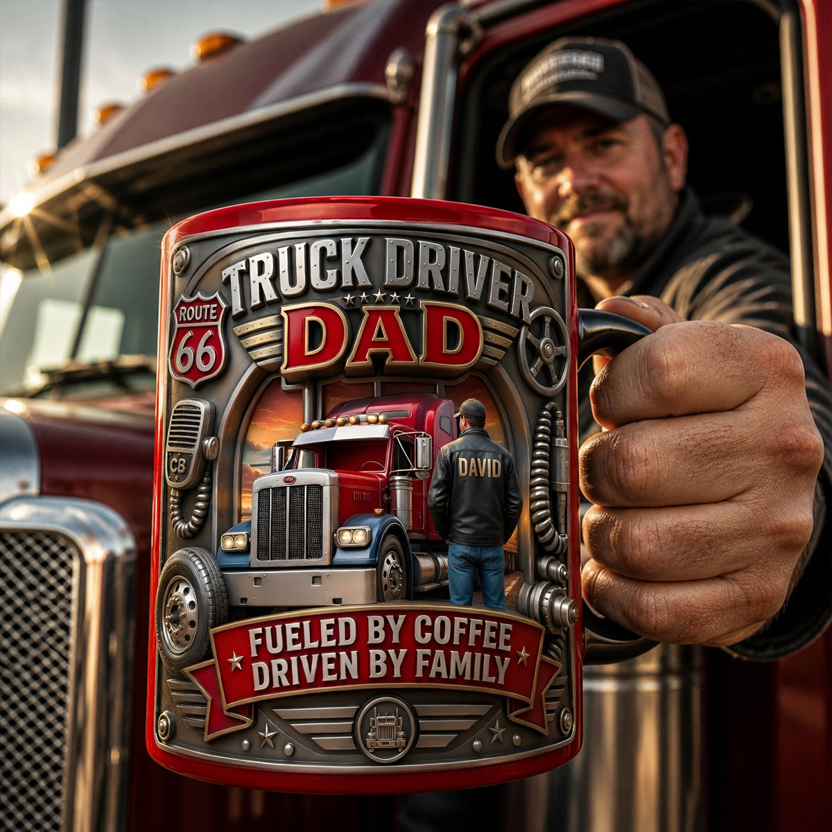 Truck Driver Dad Magic Mug - Personalized Father's Day Gifts 02TYLU060526