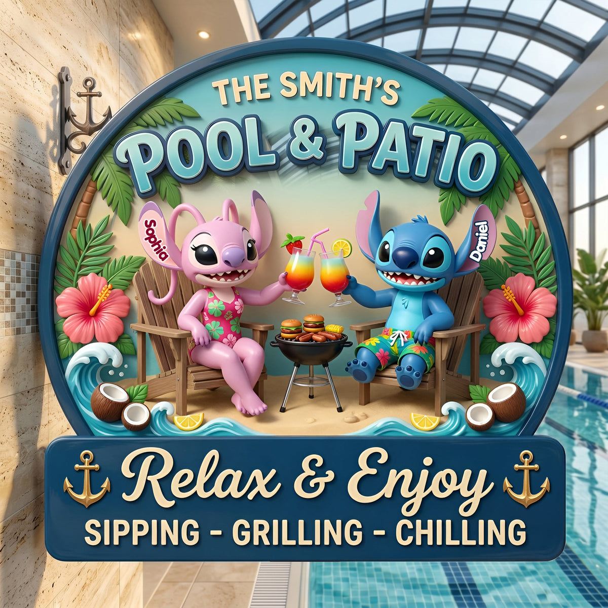Relax & Enjoy Metal Sign - Personalized Gifts For Couple 03TYLU180626