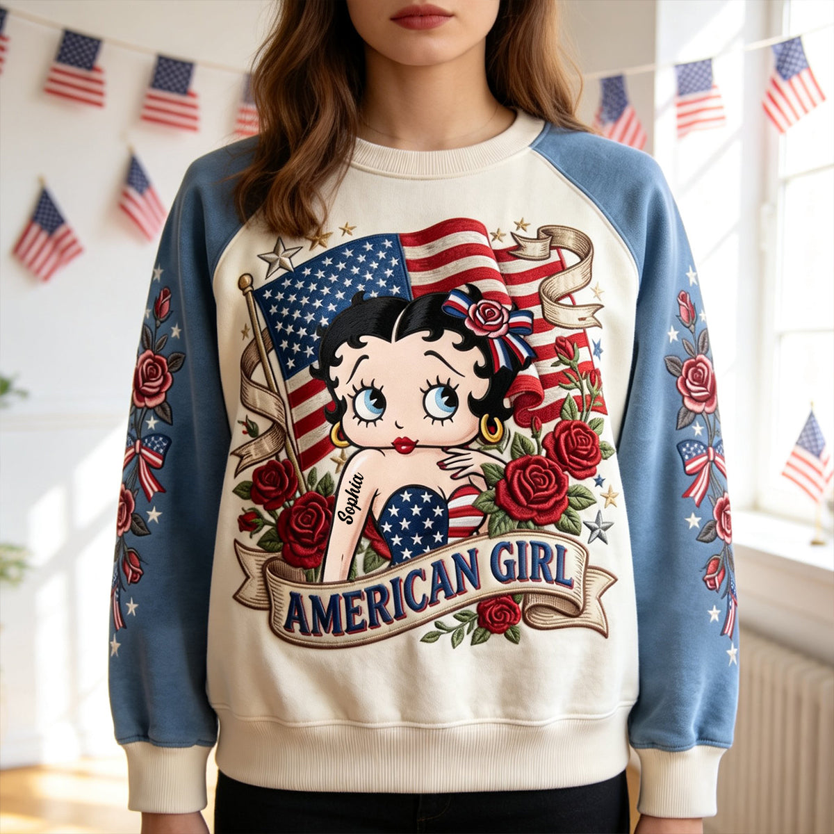 American Girl Sweatshirt - Personalized Gifts For Her 01patn130326