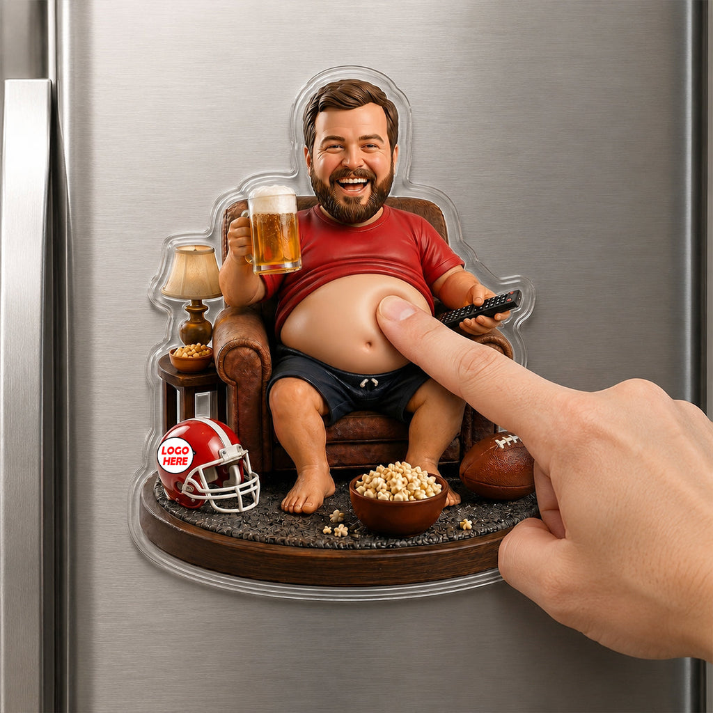 Beer And Sport Anti-collision Acrylic Fridge Magnet - Custom Photo Gifts For Sport Lovers 03natn180626