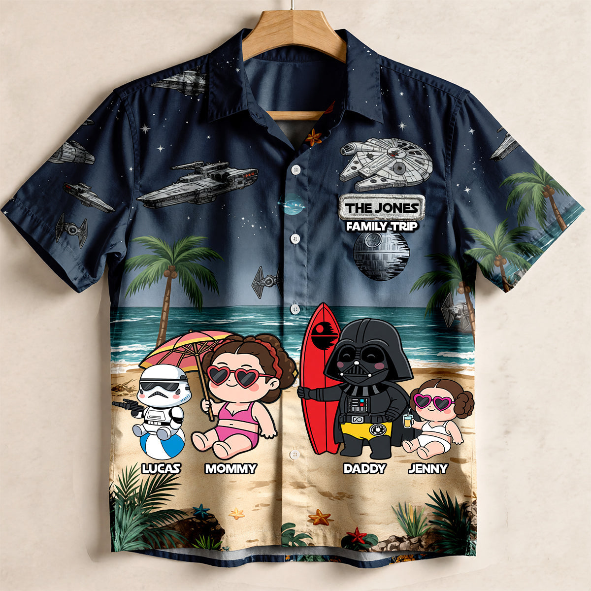 Space Family Summer Vacation Hawaiian Shirt - Personalized Matching Gifts For Family 04qhtn180626