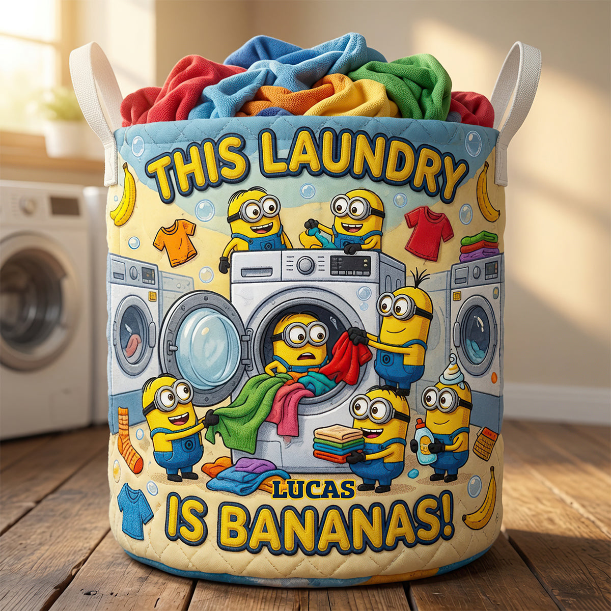 Funny Quilted Laundry Basket Personalized Gifts 06TYDT090726
