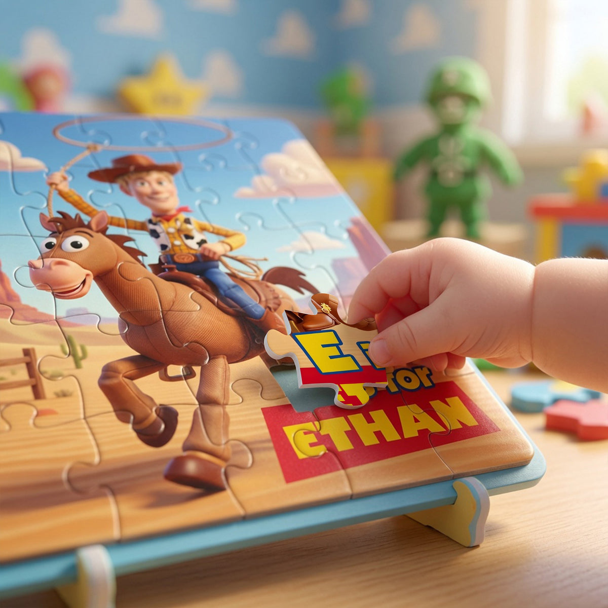 Custom Photo Cowboy Jigsaw Puzzle - Personalized Gifts For Kids 01hulu250626